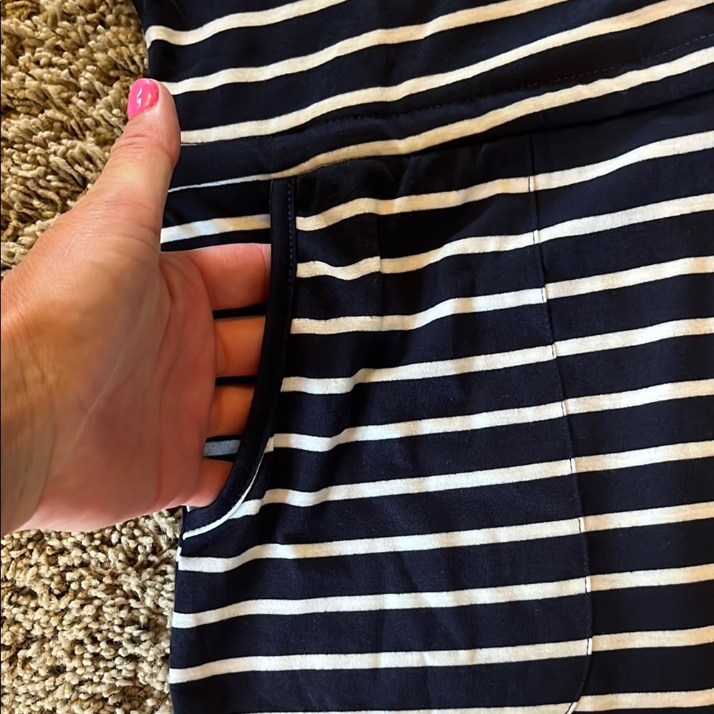 Navy Striped Midi Dress - Picture 4 of 6